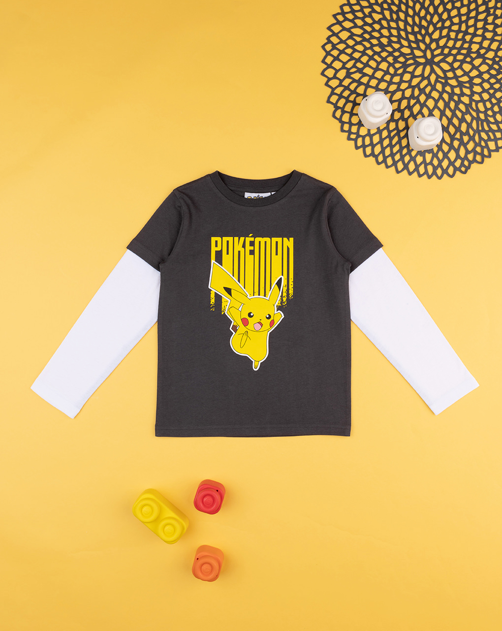 παιδική μπλούζα γκρι με pokémon για αγόρι - Prénatal