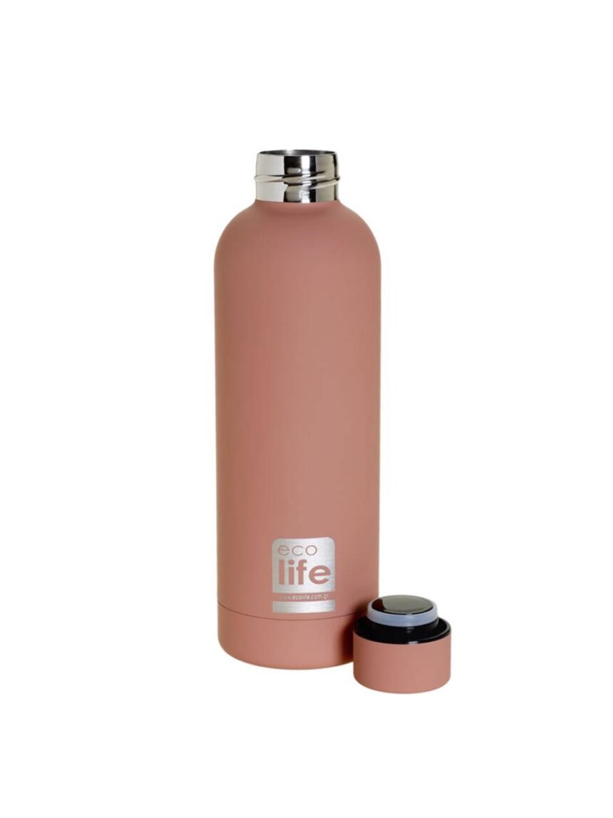 Ecolife θερμός ανοξείδωτος dusty pink 500ml - Ecolife