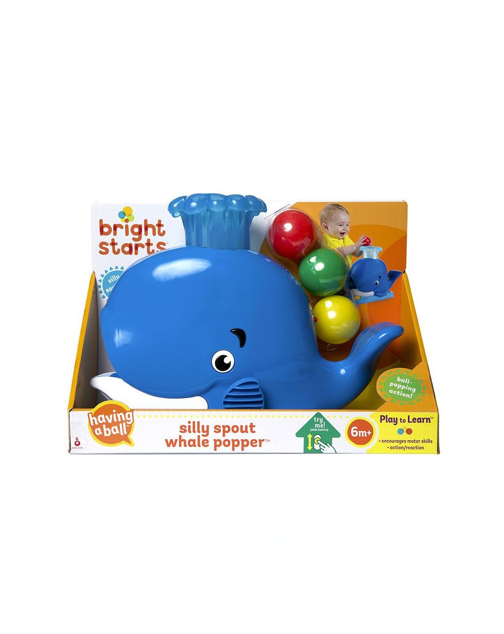 Bright starts παιχνίδι silly spout whale popper™ εκτοξευτής 03-1414282-01 - KIDS II