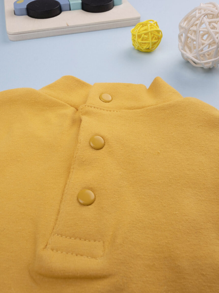 βρεφική μπλούζα ζιβάγκο κίτρινη με αρκουδάκι για αγόρι - Prénatal