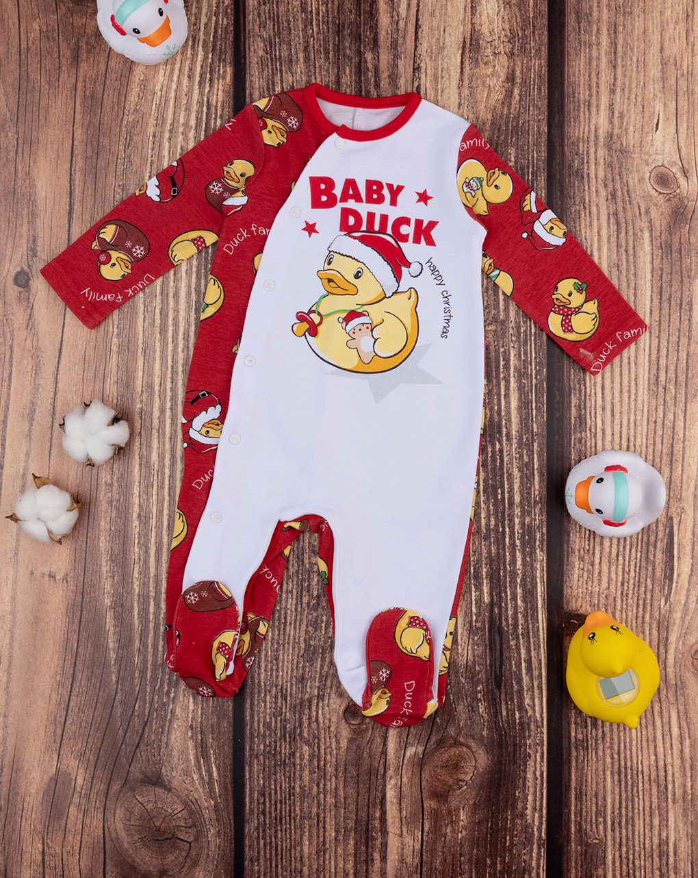 βρεφικό χριστουγεννιάτικο φορμάκι baby duck unisex - Prénatal