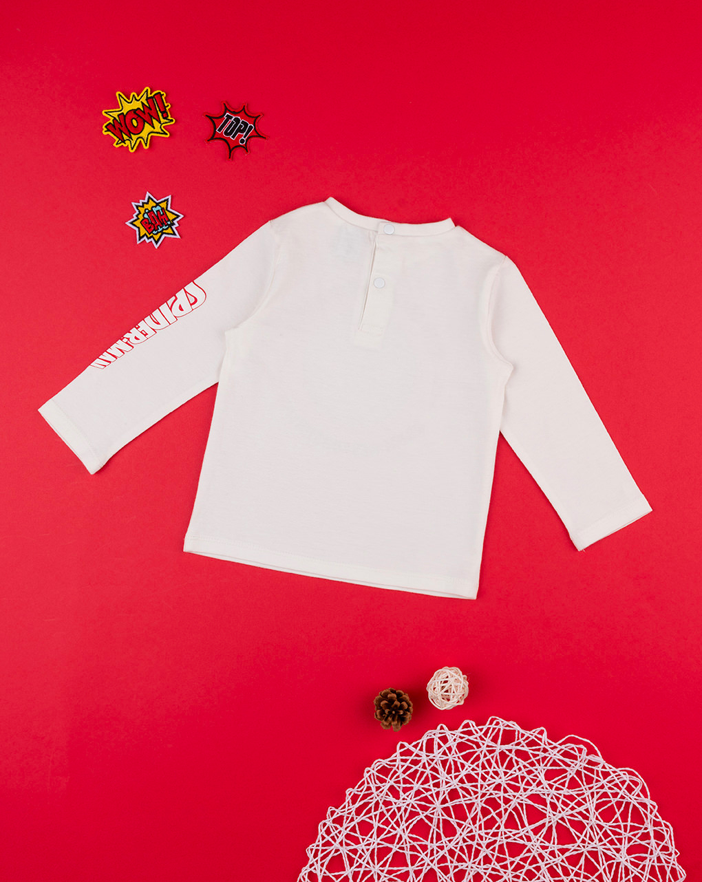 βρεφική μπλούζα λευκή με το spiderman για αγόρι - Prénatal