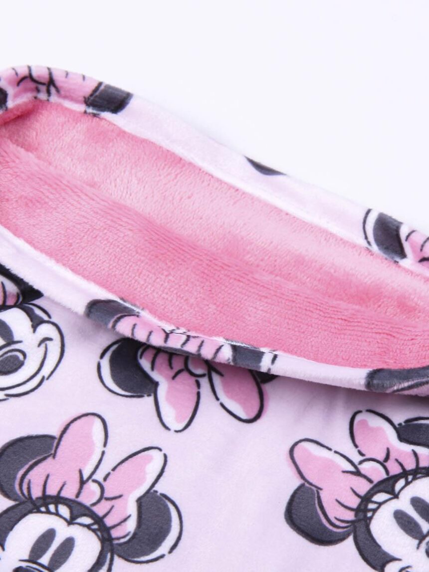 παιδικό χειμερινό κασκόλ λαιμός βελουτέ ροζ με τη minnie για κορίτσι - Disney