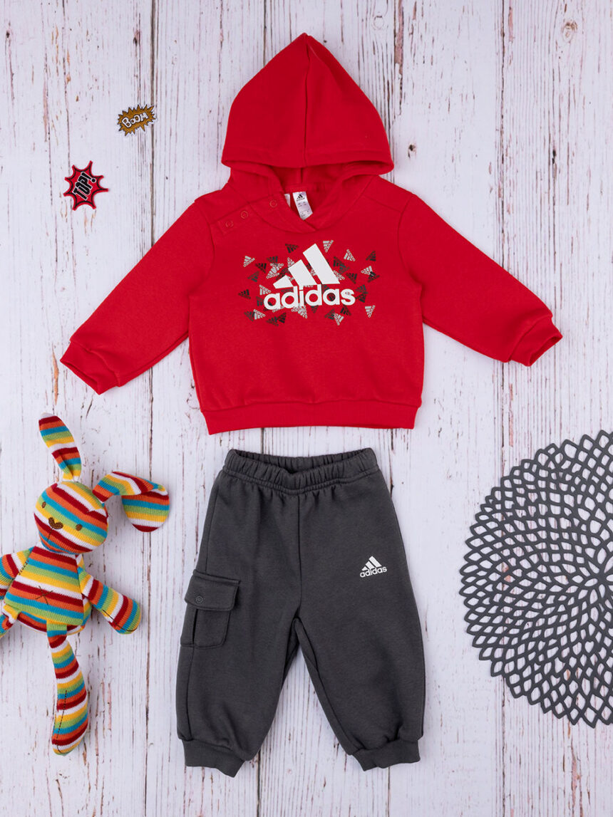 Adidas αθλητικό σετ hoodie και φόρμα hu1553 για αγόρι - Adidas