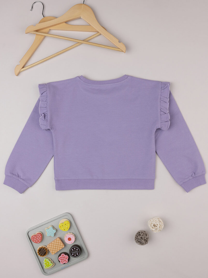 παιδική μπλούζα φούτερ λιλά με μαργαρίτες για κορίτσι - Prénatal