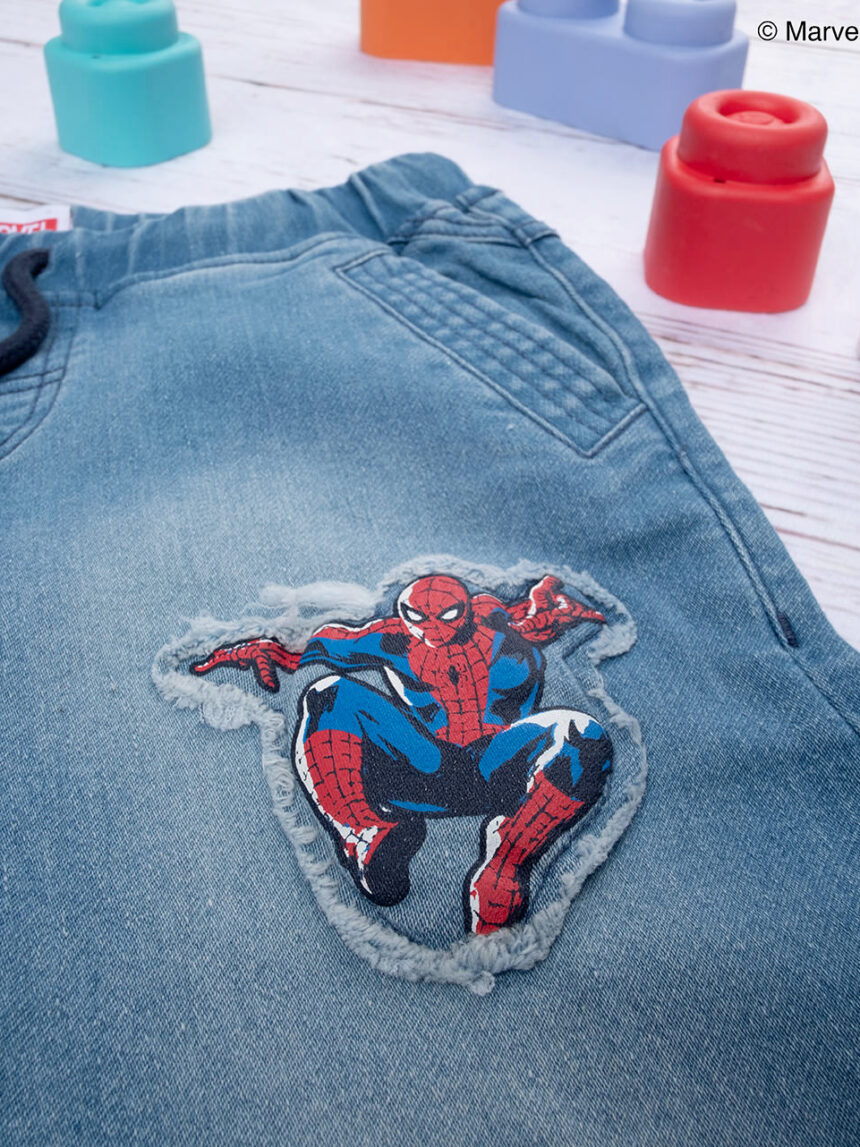 παιδικό τζιν παντελόνι μπλε ανοιχτό με το spiderman για αγόρι - Prénatal