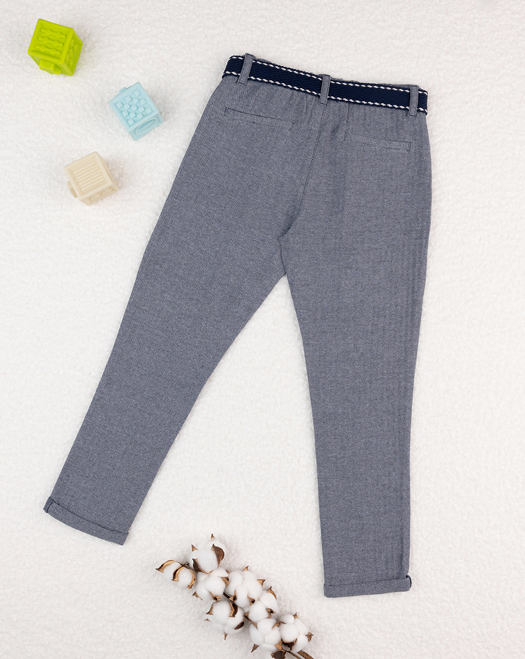 παιδικό παντελόνι ριγέ μπλε/γκρι για αγόρι - Prénatal