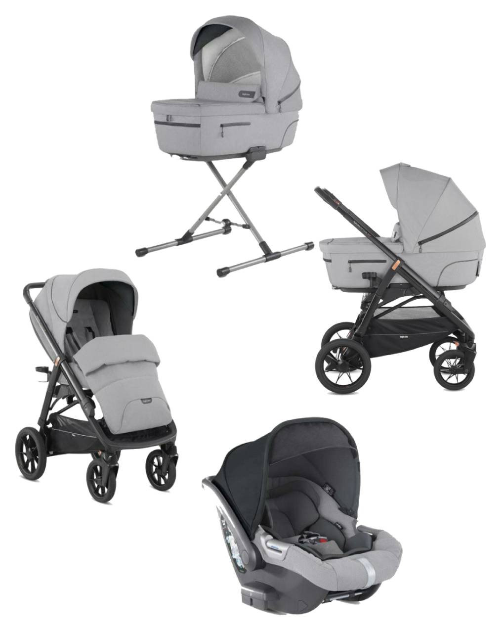 Prenatal_IT - Modulari - Inglesina Aptica XT System Quattro con Darwin,  Charcoal Grey