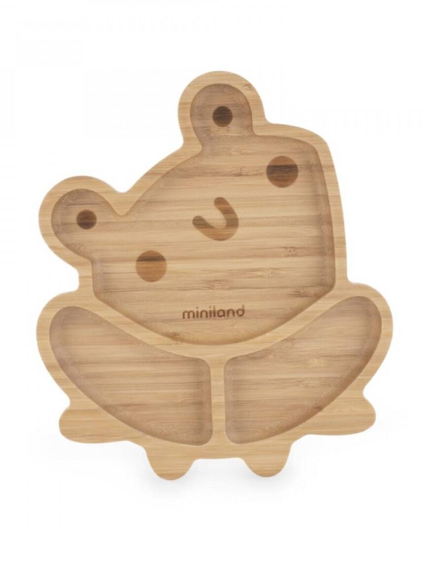 Miniland ξύλινο πιάτο wooden plate frog - Miniland