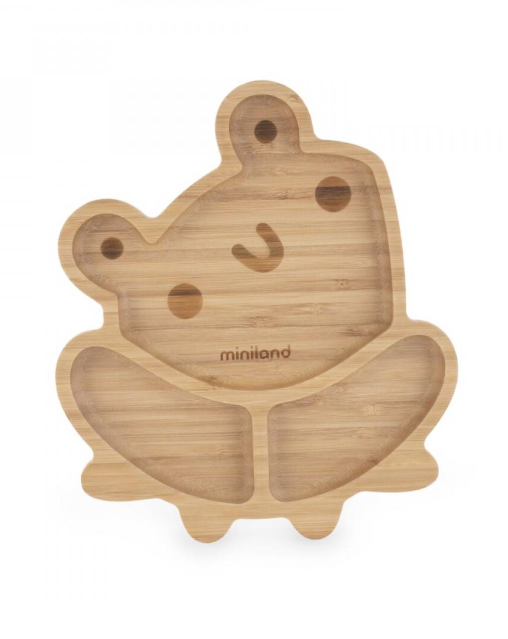 Miniland ξύλινο πιάτο wooden plate frog - Miniland