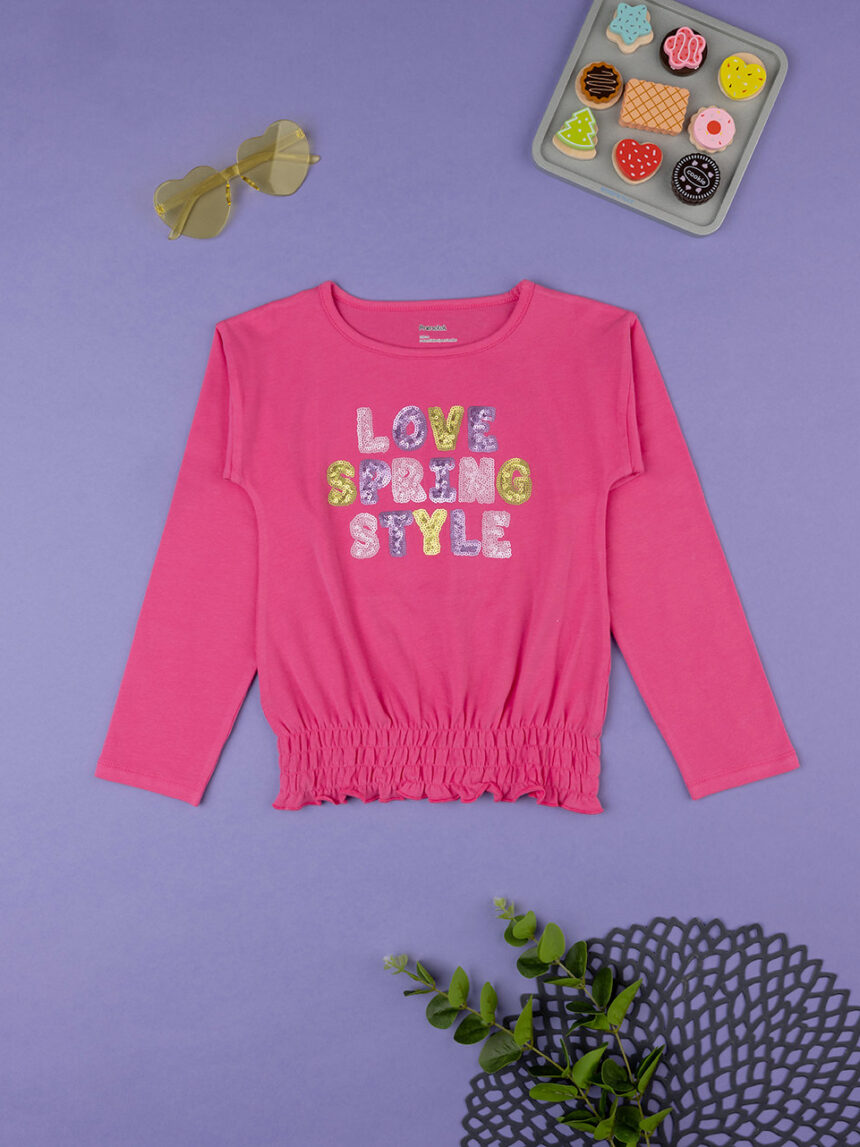 παιδική μπλούζα φούξια spring love για κορίτσι - Prénatal