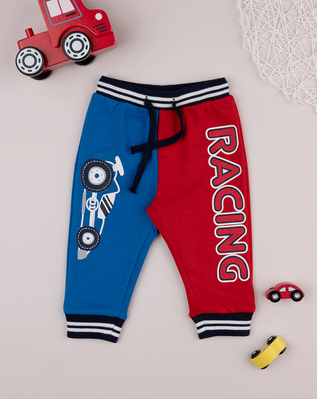 βρεφικό παντελόνι φόρμας δίχρωμο racing για αγόρι - Prénatal