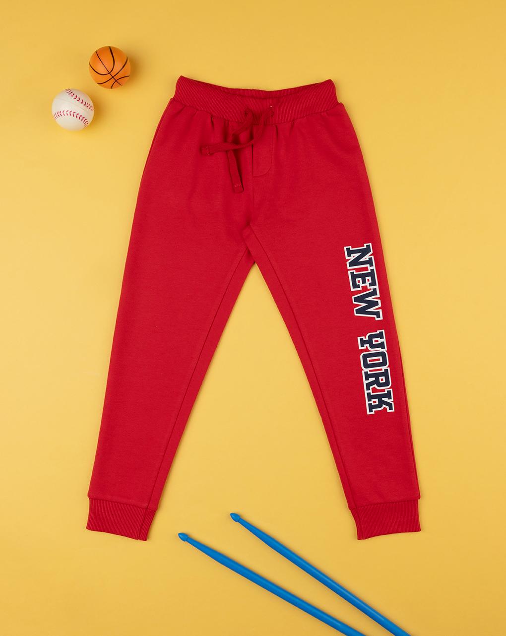 παιδικό παντελόνι φόρμας κόκκινο new york για αγόρι - Prénatal