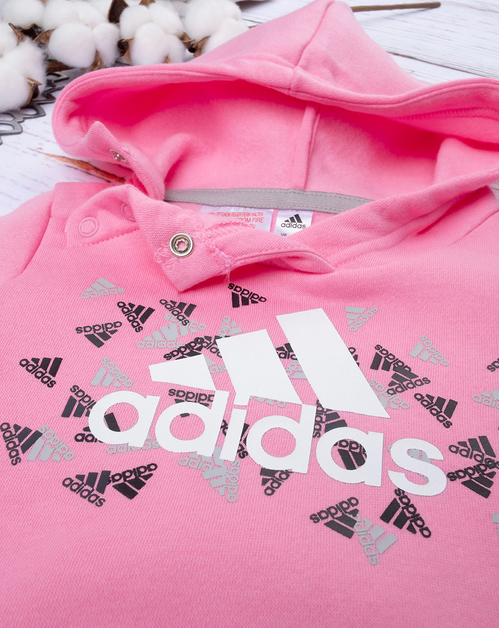 Adidas αθλητικό σετ hoodie και φόρμα hu1554 για κορίτσι - Adidas