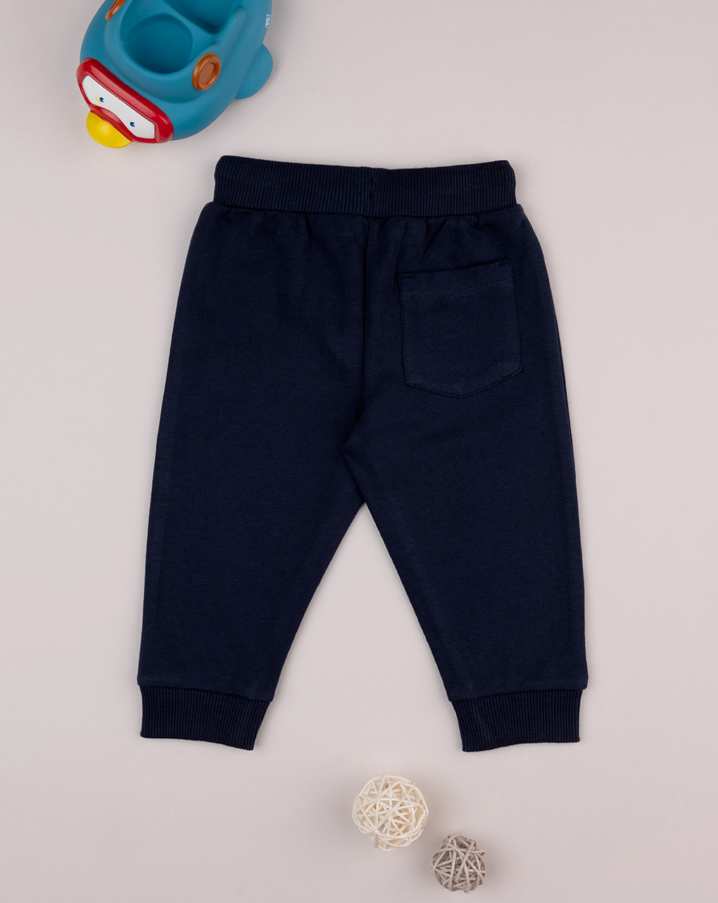 βρεφικό παντελόνι φούτερ μπλε με baseball για αγόρι - Prénatal