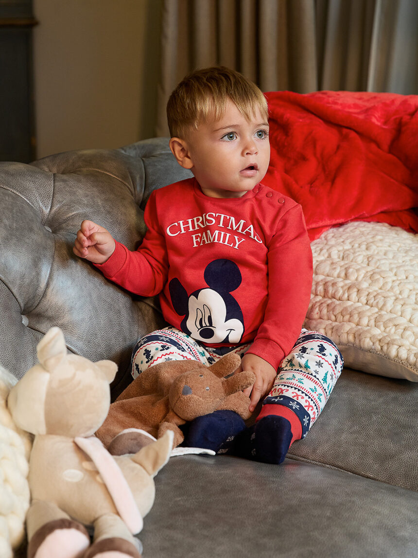 βρεφική χριστουγεννιάτικη πιτζάμα με το mickey για αγόρι - Prénatal