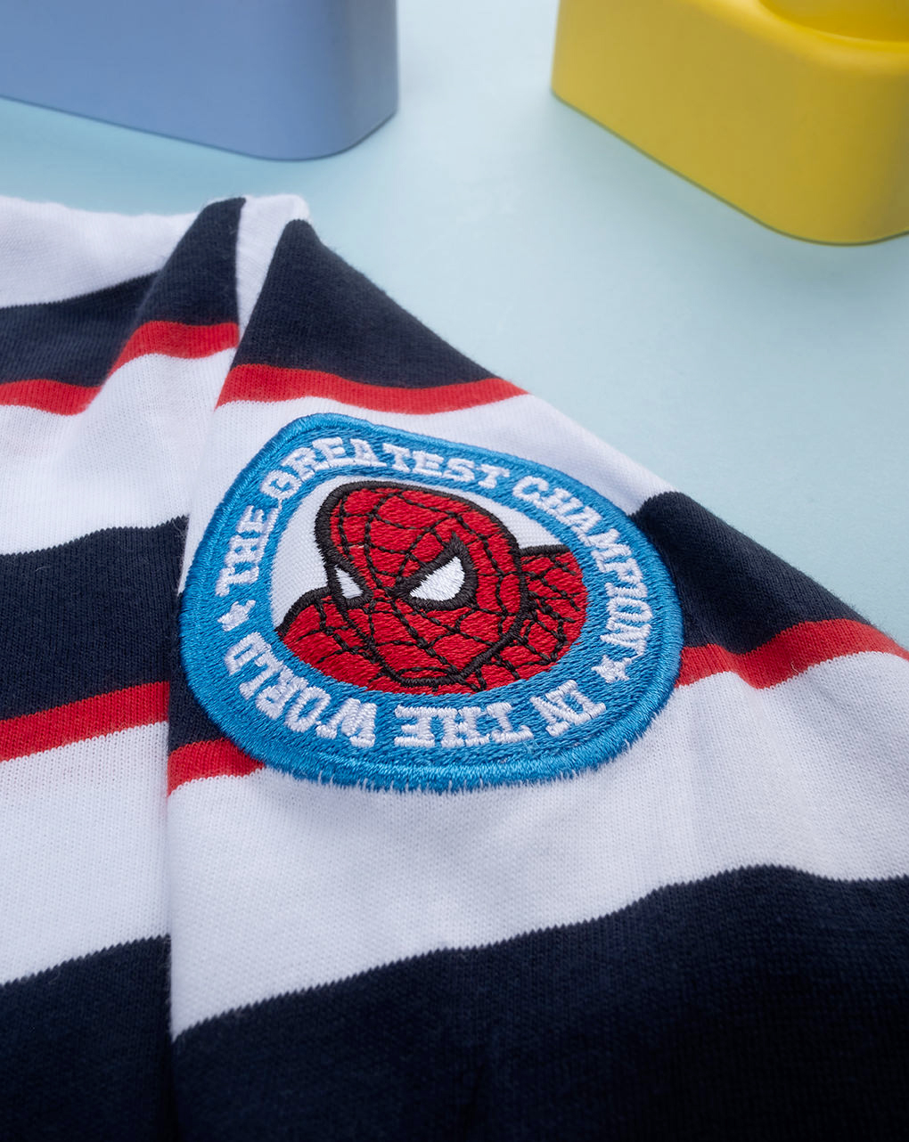 παιδική μπλούζα πόλο ριγέ με το spiderman για αγόρι - Prénatal