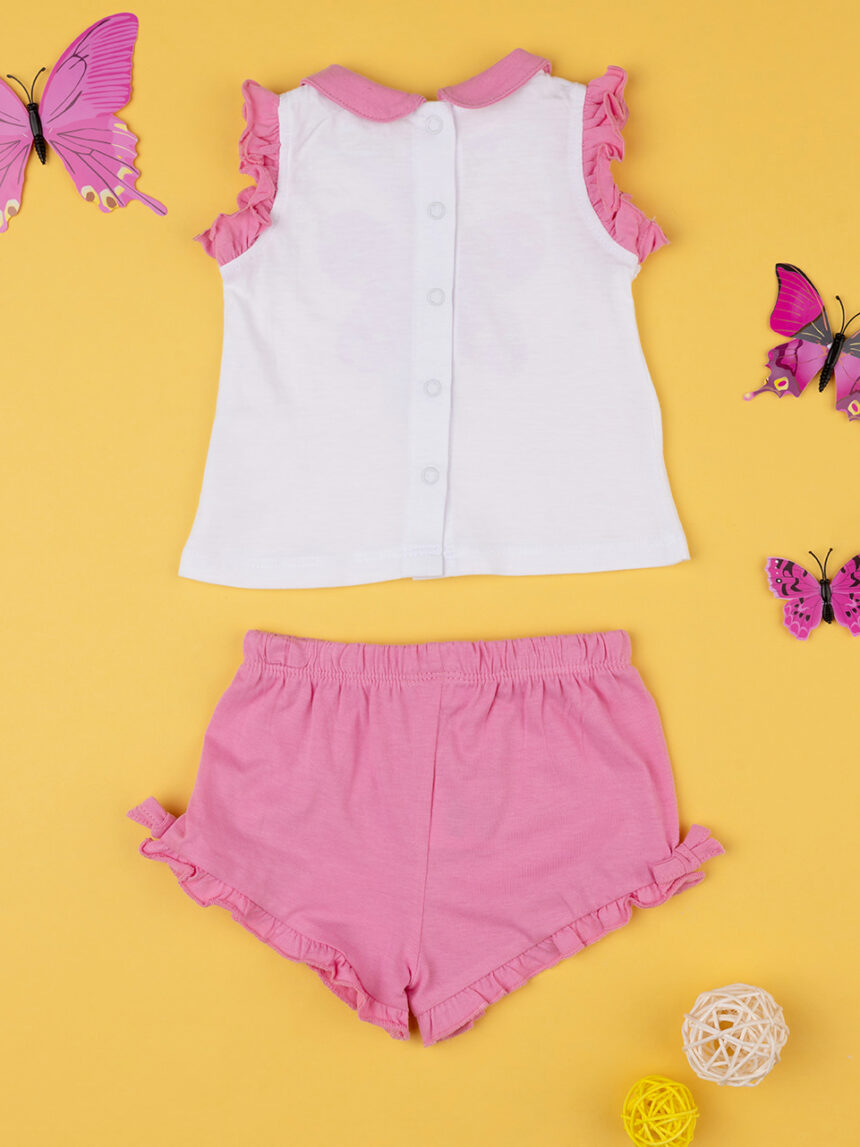 βρεφικό σετ t-shirt και σορτσάκι με πεταλούδα για κορίτσι - Prénatal