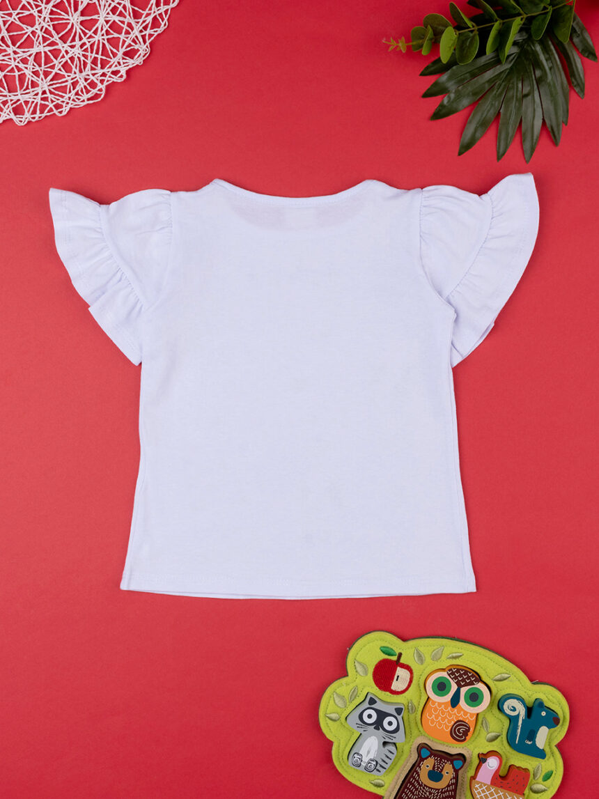 παιδικό t-shirt λευκό με ζωάκια για κορίτσι - Prénatal