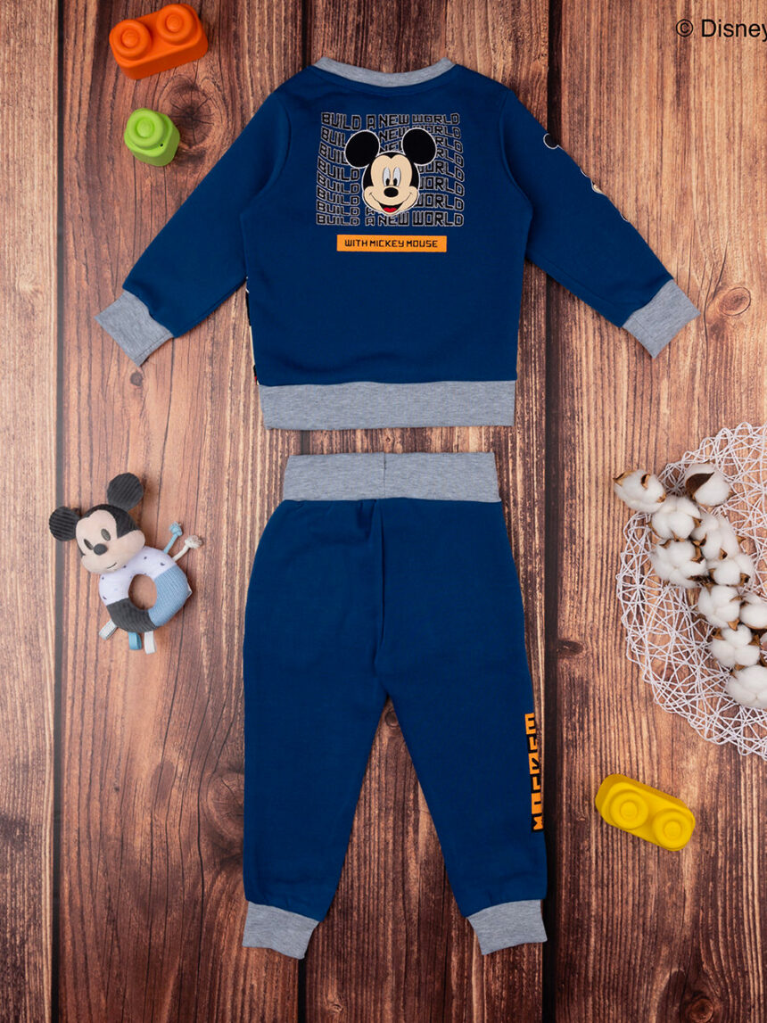 παιδικό σετ μπλούζα φούτερ και φόρμα μπλε με το mickey για αγόρι - Prénatal