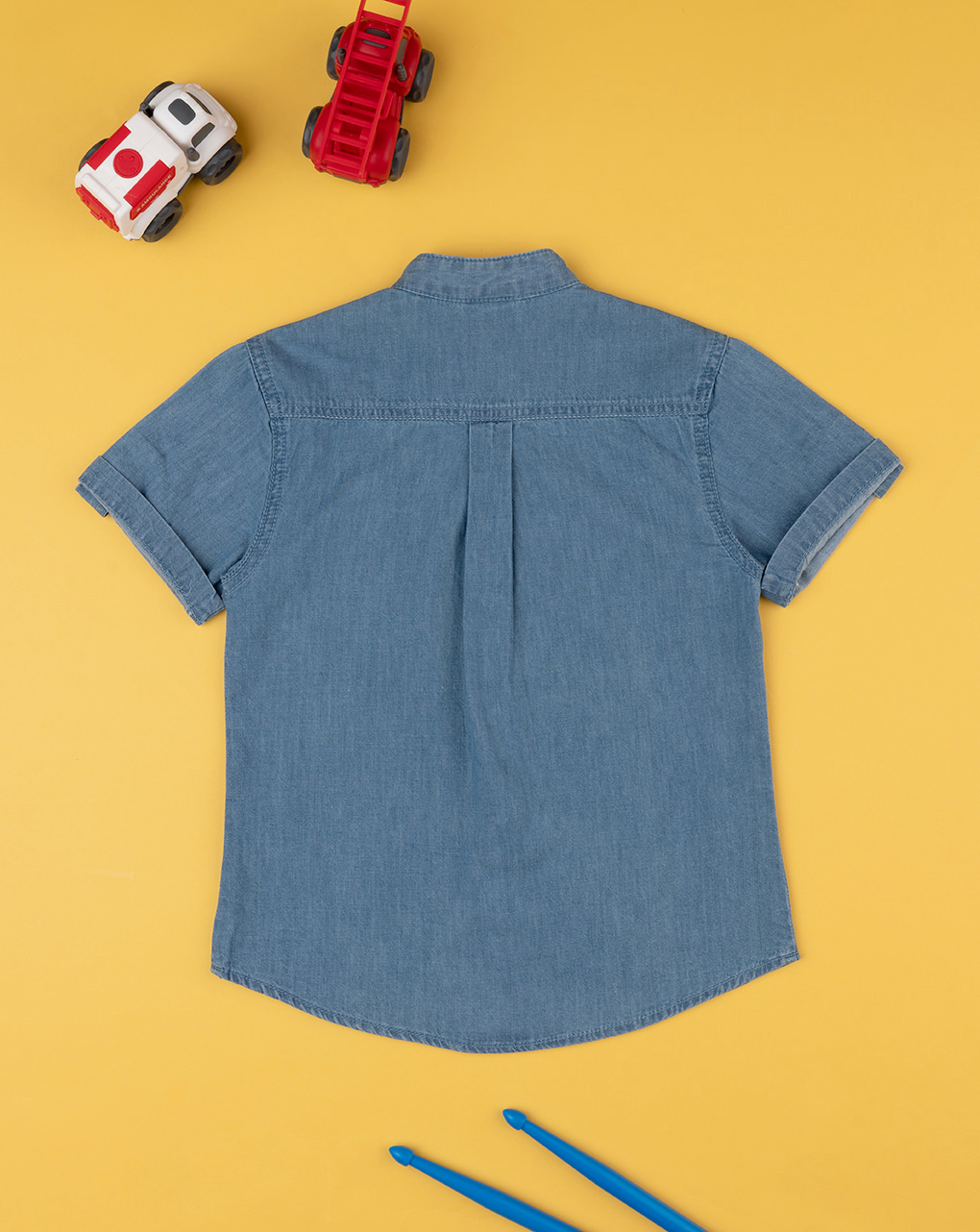 παιδικό τζιν πουκάμισο κοντομάνικο για αγόρι - Prénatal