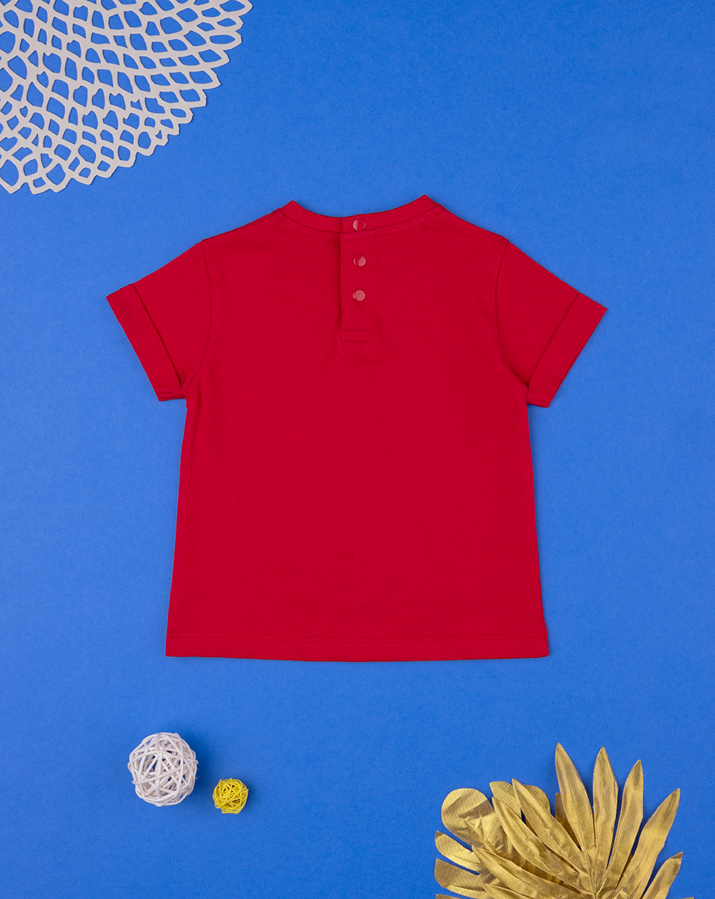 βρεφικό t-shirt κόκκινο με τζιν τσέπη για αγόρι - Prénatal