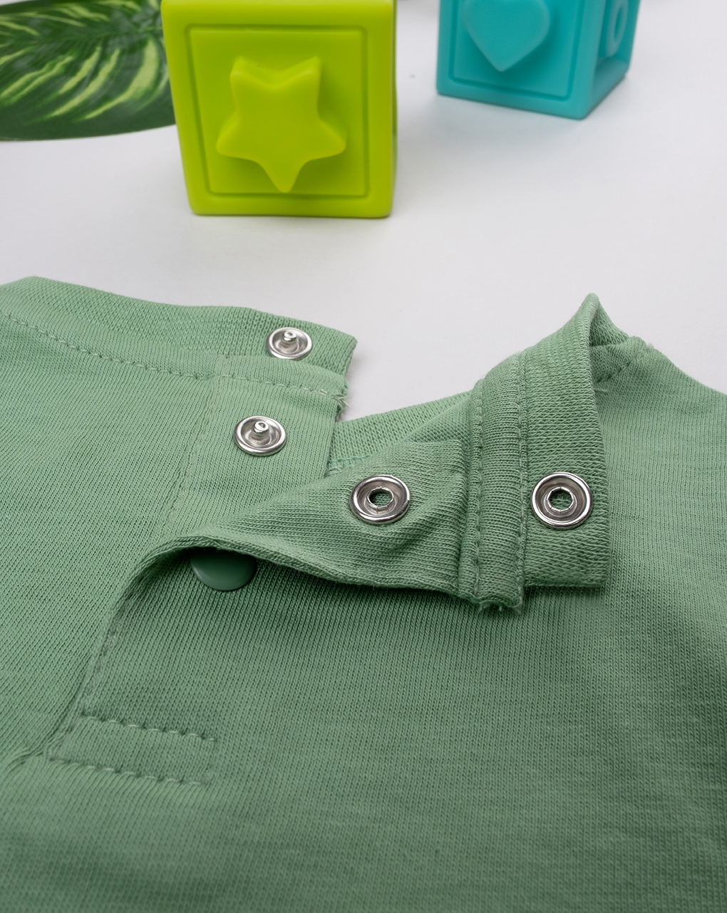 βρεφικό t-shirt πράσινο με τζιν τσέπη για αγόρι - Prénatal