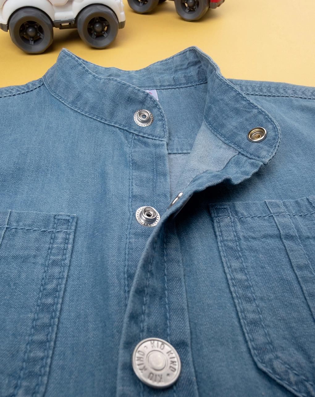 παιδικό τζιν πουκάμισο κοντομάνικο για αγόρι - Prénatal