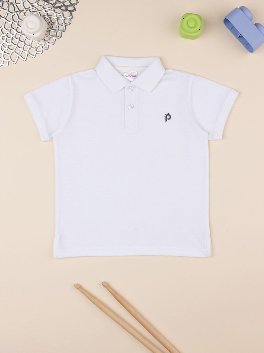παιδικό t-shirt πόλο p λευκό για αγόρι - Prénatal