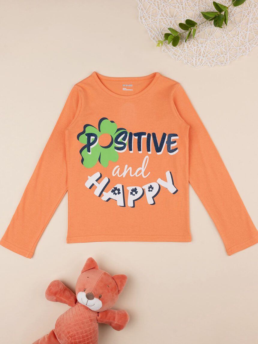 παιδική μπλούζα πορτοκαλί positive για κορίτσι - Prénatal