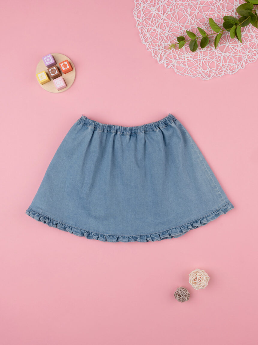 παιδική τζιν φούστα μπλε με πεταλούδες για κορίτσι - Prénatal