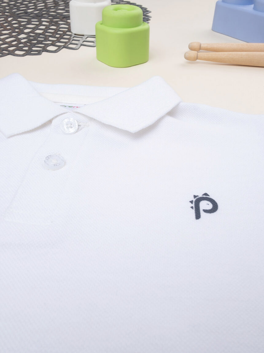 παιδικό t-shirt πόλο p λευκό για αγόρι - Prénatal