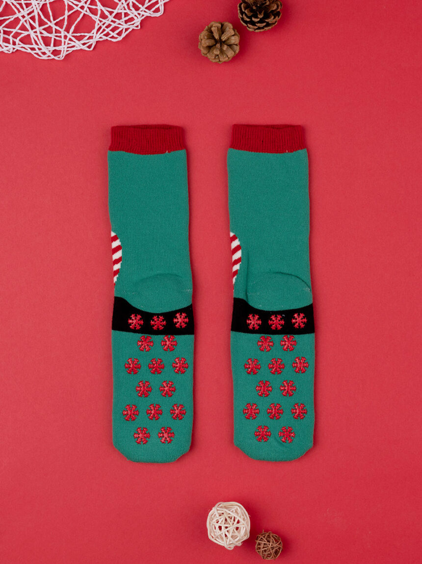 παιδικές χριστουγεννιάτικες αντιολισθητικές κάλτσες ξωτικό για αγόρι - Prénatal