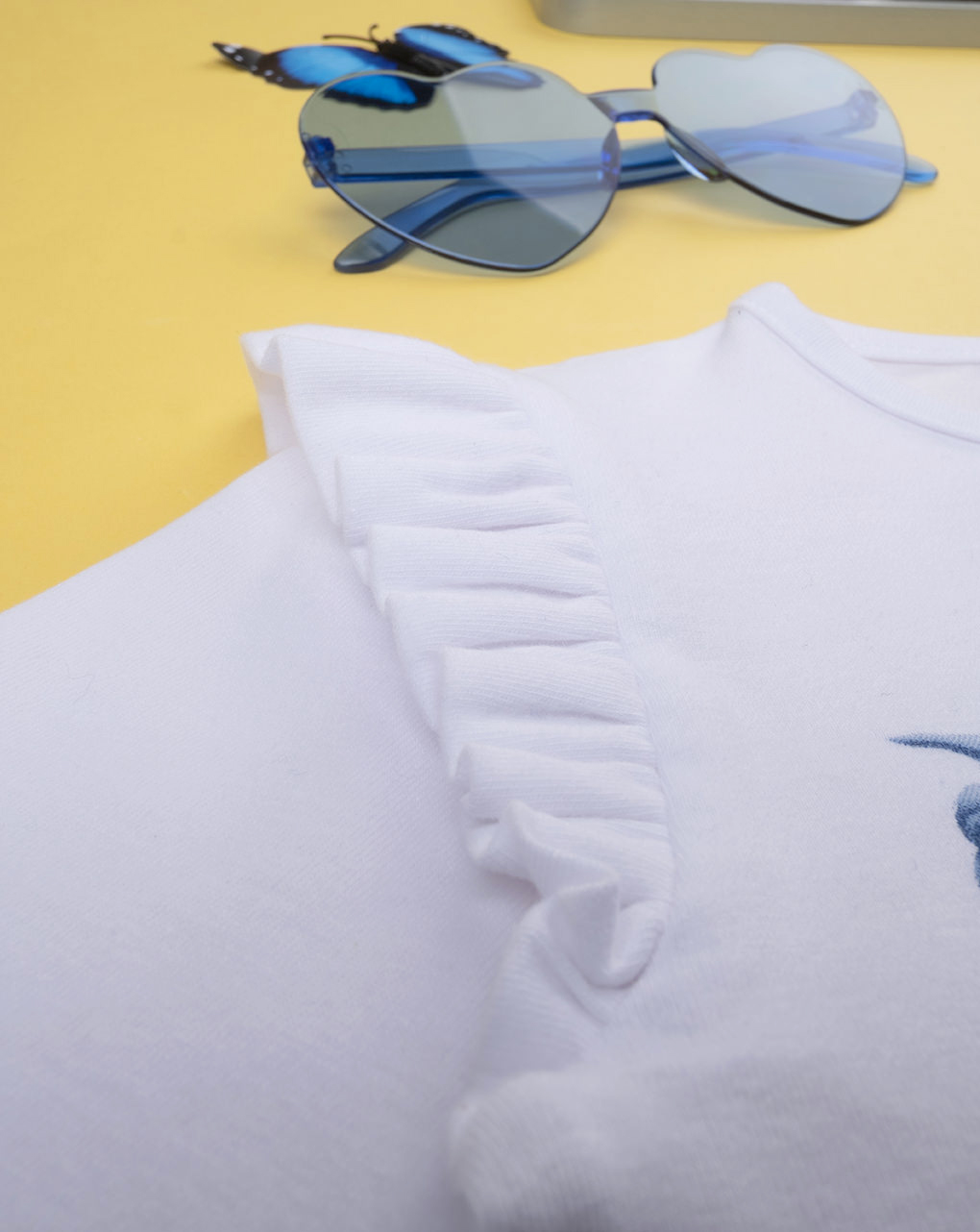 παιδική μπλούζα λευκή με πεταλούδα για κορίτσι - Prénatal