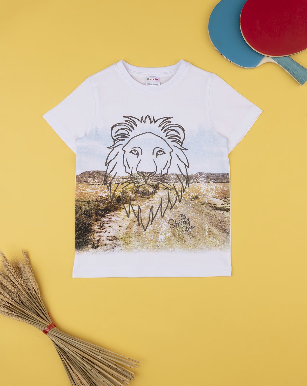 παιδικό t-shirt λευκό με λιοντάρι για αγόρι - Prénatal