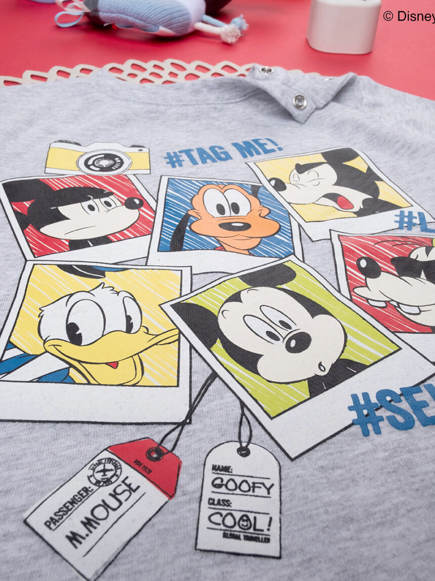 βρεφικό σετ t-shirt και σορτσάκι mickey&friends για αγόρι - Prénatal