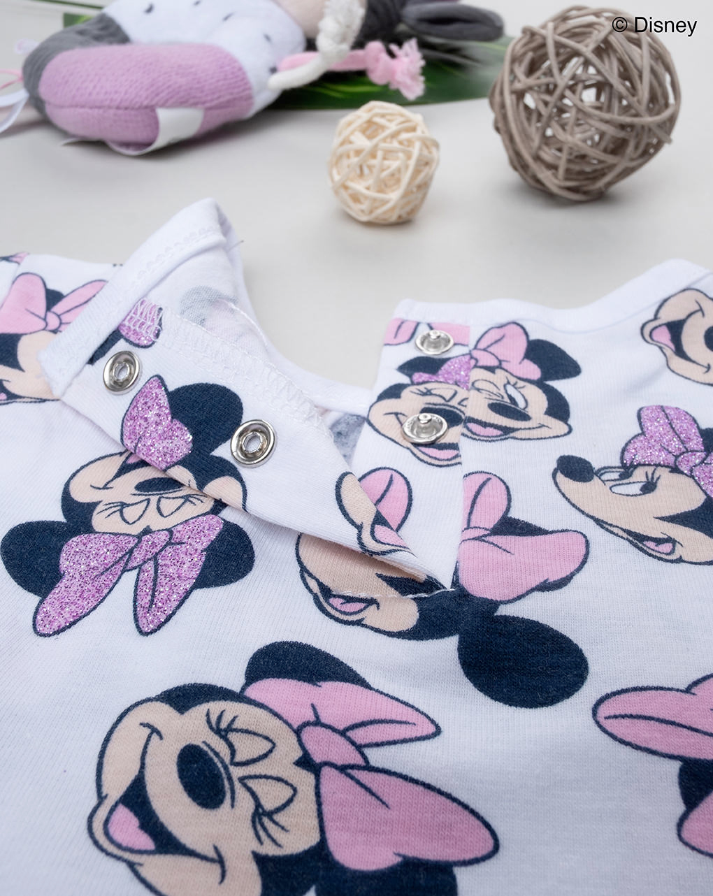 βρεφικό σετ t-shirt και σορτσάκι με τη minnie για κορίτσι - Prénatal