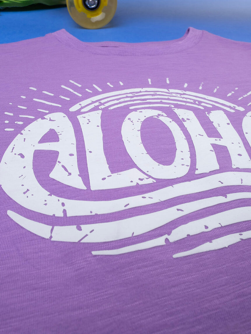 παιδικό t-shirt λιλά aloha για αγόρι - Prénatal