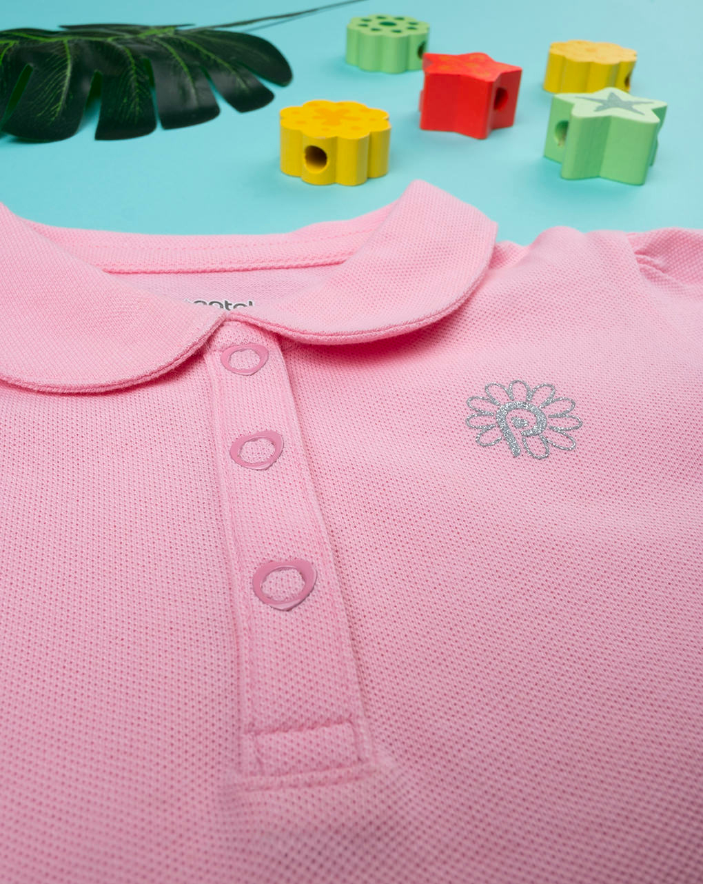 βρεφικό t-shirt πόλο ροζ p για κορίτσι - Prénatal