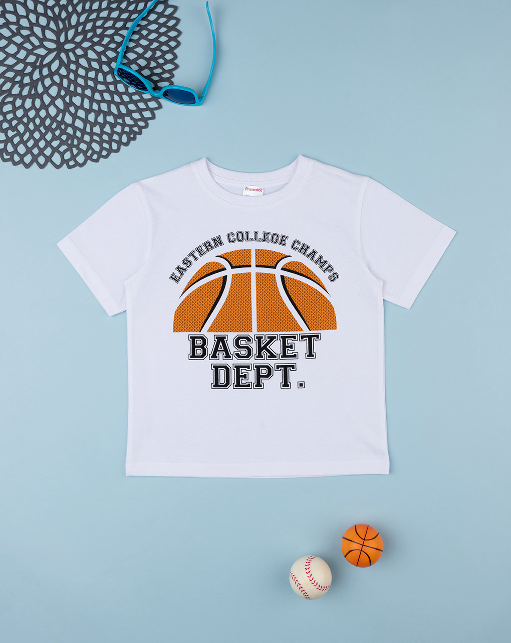 παιδικό t-shirt λευκό basket για αγόρι