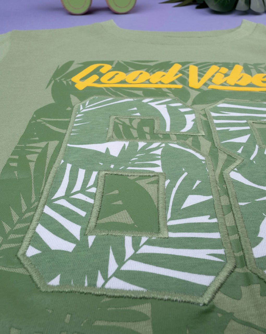 παιδικό t-shirt χακί good vibes για αγόρι - Prénatal