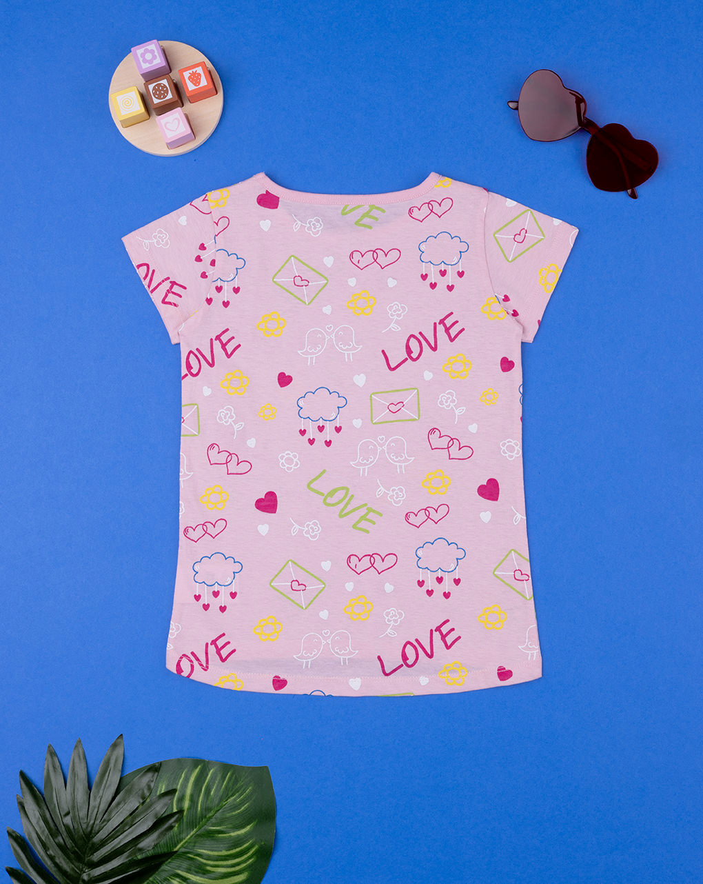 παιδικό t-shirt ροζ love για κορίτσι - Prénatal