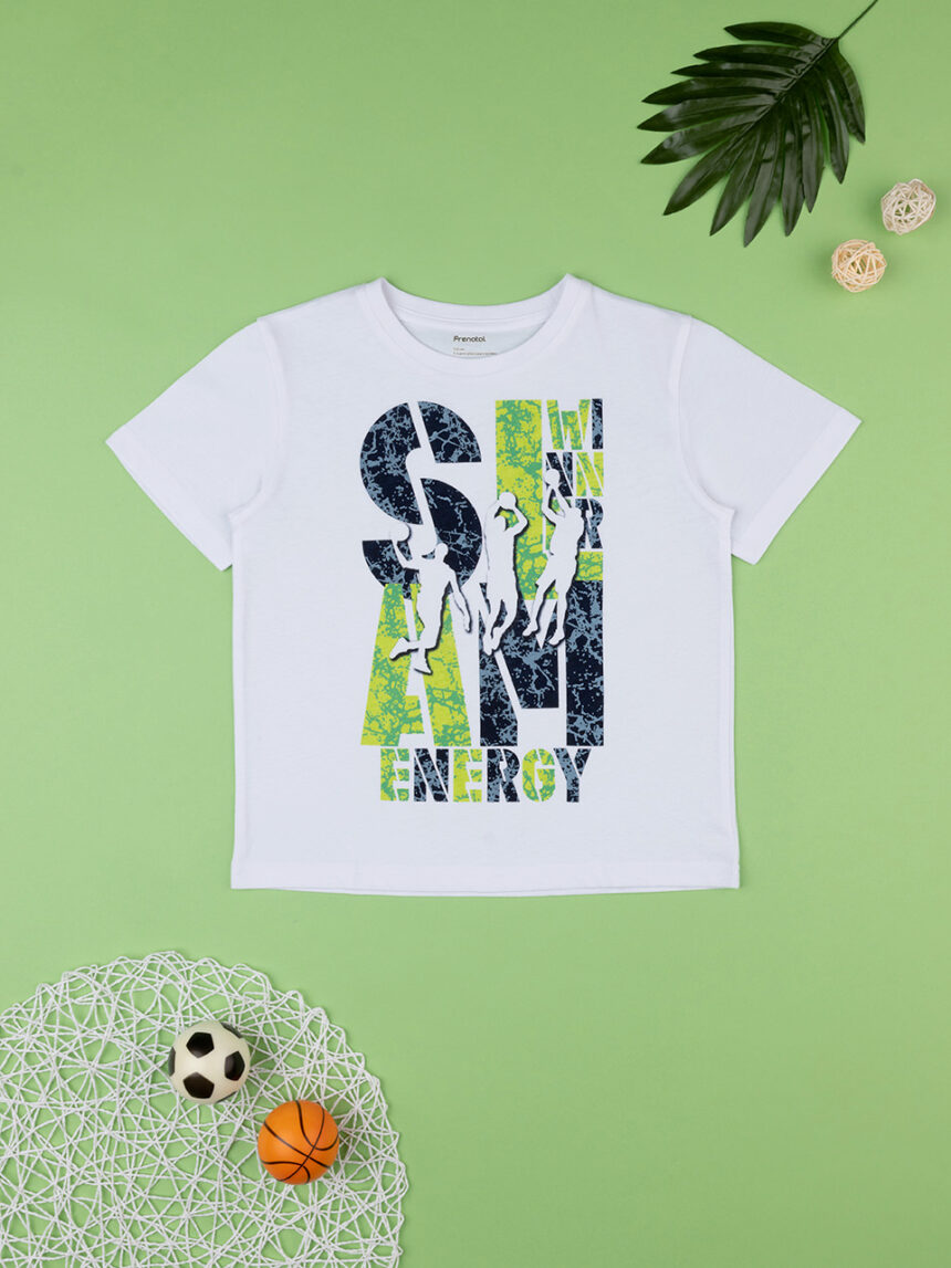 παιδικό t-shirt λευκό basket για αγόρι - Prénatal