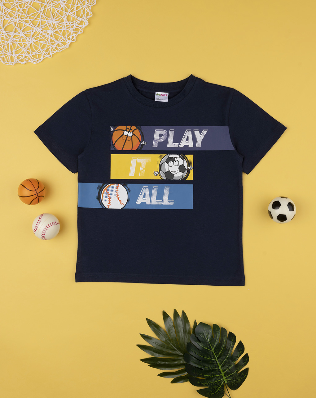 παιδικό t-shirt μπλε play it all για αγόρι - Prénatal