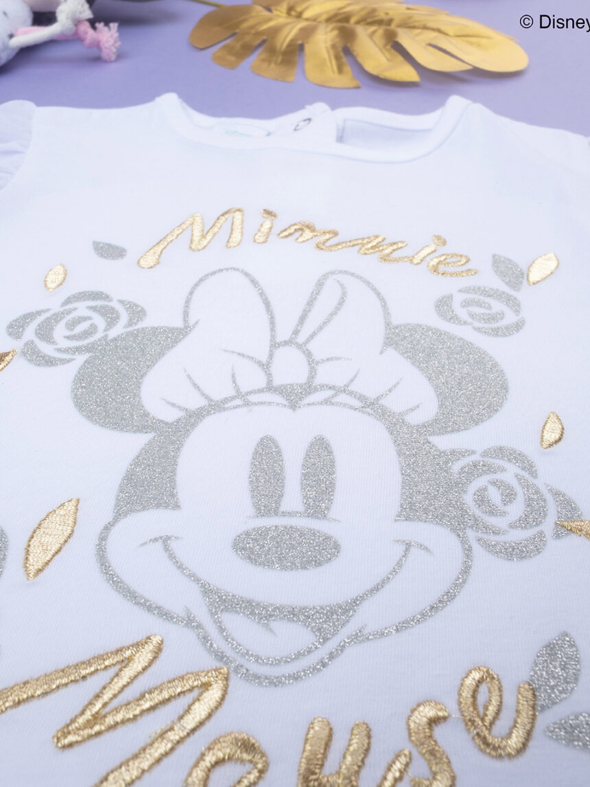 βρεφικό t-shirt λευκό με τη minnie για κορίτσι - Prénatal