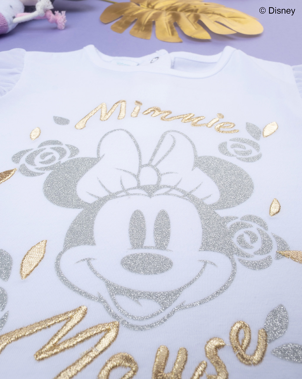 βρεφικό t-shirt λευκό με τη minnie για κορίτσι - Prénatal