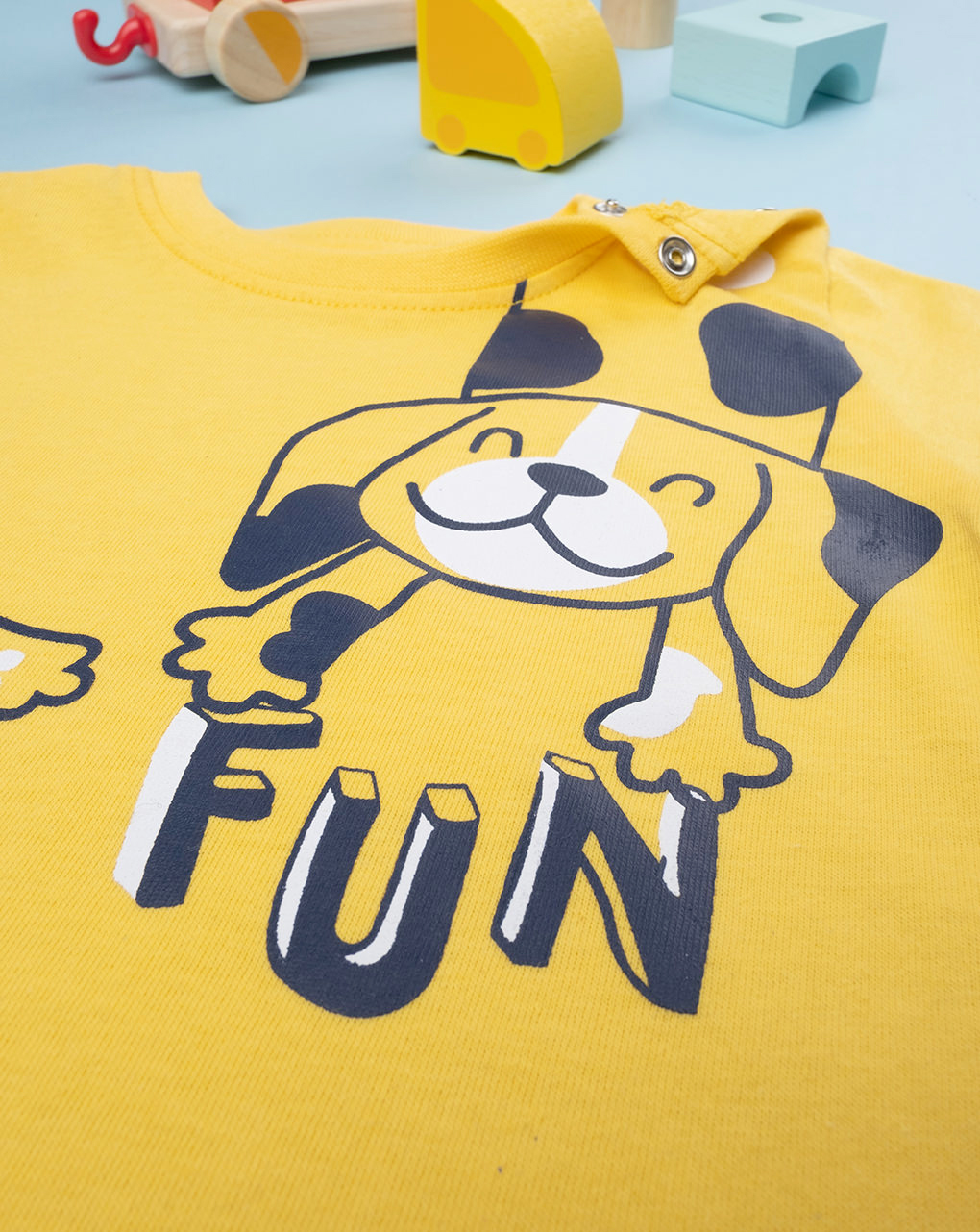 βρεφικό t-shirt κίτρινο με σκυλάκι για αγόρι - Prénatal