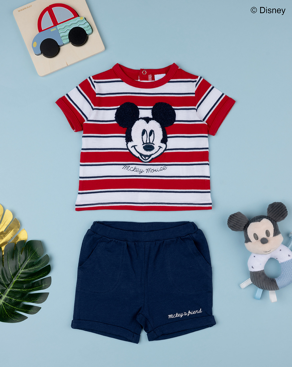 βρεφικό σετ t-shirt και σορτσάκι με το mickey για αγόρι - Prénatal