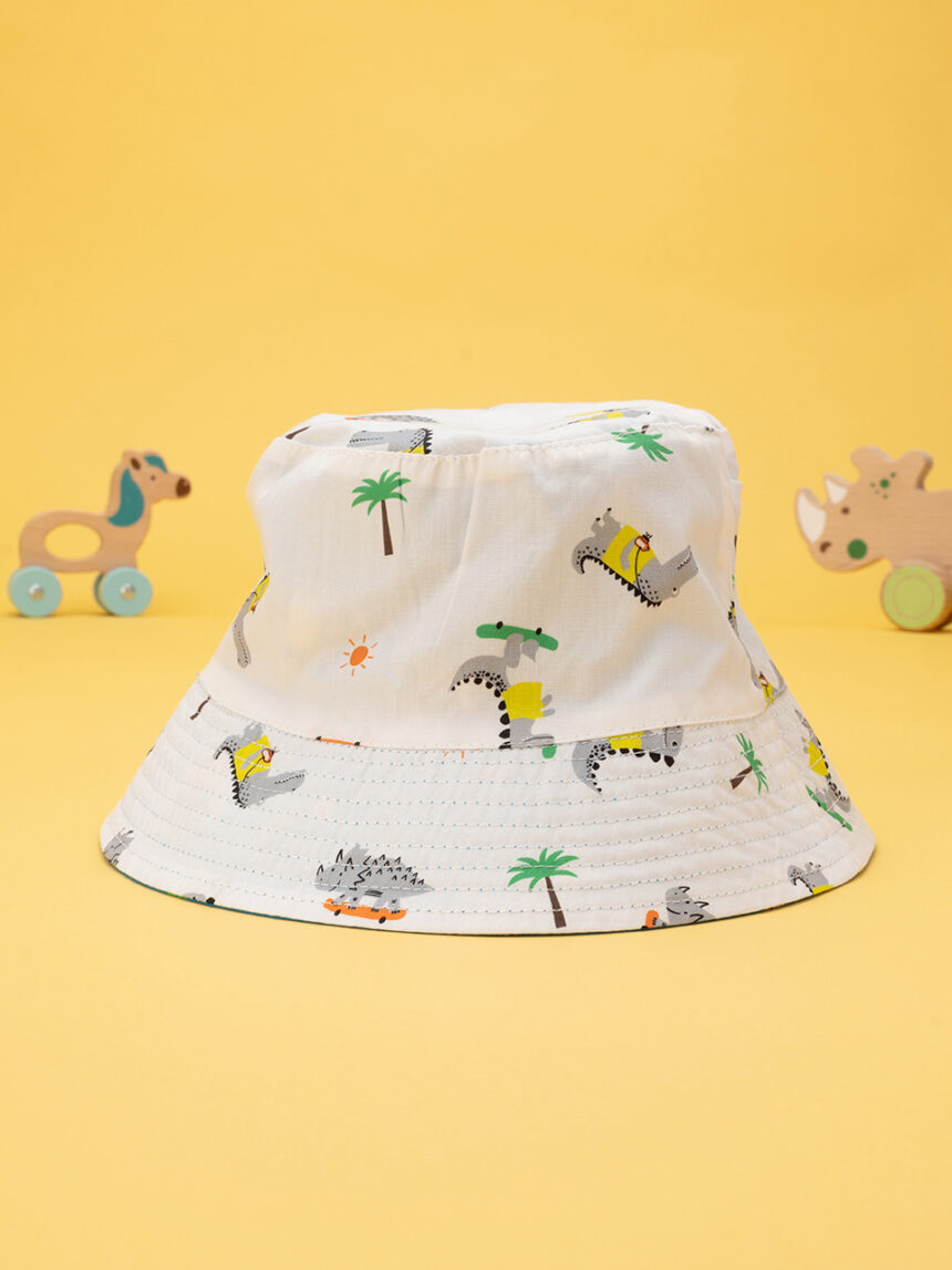 βρεφικό καπέλο ψαρά διπλής όψης με ζώα για αγόρι - Prénatal