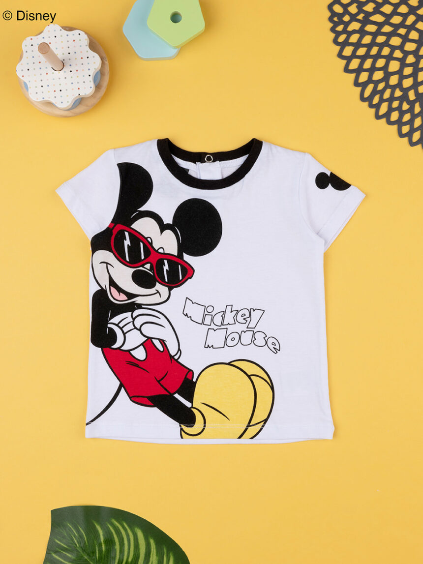 βρεφικό t-shirt λευκό με το mickey για αγόρι - Prénatal